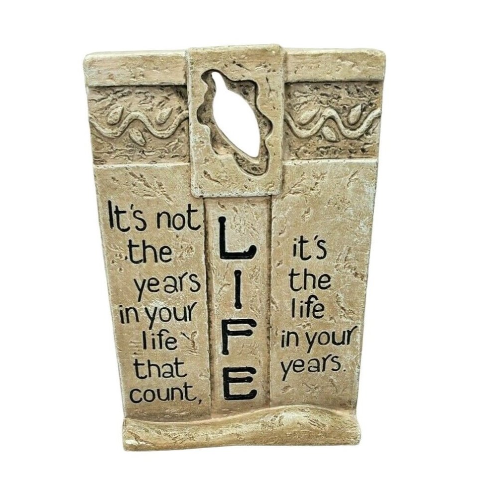 Carson Home Accents Life Wall Hanging Shelf Sitting Inspirational Plaque